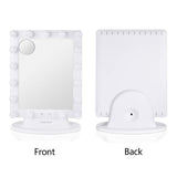 Viugreum Hollywood Vanity Mirror, Dimmable Lighted Makeup Mirror with Lights, Cosmetic Vanity Mirror Sets with Smart Touch Control Dimmer, Included 10X Magnifying Mirror and 2 pcs Lamp Shades-White
