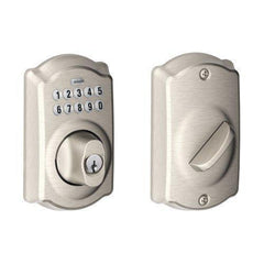 Schlage BE365VCAM619 BE365V CAM 619 Camelot Keypad Deadbolt, 1 Pack, Satin Nickel