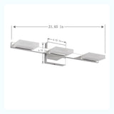 Letsun LED Vanity Light 3 Lights Bathroom Light LED Wall Light, Chrome, Frosted Acrylic, 360 Degrees Rotation, Cool White, 9W, 500LM ¡­