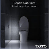 TOTO SW583#01 S350e WASHLET Electronic Bidet Toilet Seat with Auto Open and Close and EWATER+ Cleansing, Round, Cotton White