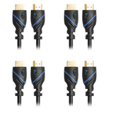 50ft (15.2M) High Speed HDMI Cable Male to Male with Ethernet Black (50 Feet/15.2 Meters) Supports 4K 30Hz, 3D, 1080p and Audio Return CNE68016 (4 Pack)