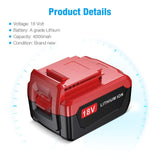 Powerextra 18-Volt Replacement for Porter Cable 18V Cordless Power Tools PC18B PC18BL PC18BLX, 4.0Ah 2Pack
