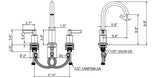 Derengge LFS-0188-ORB Solid Brass Two Handle 8