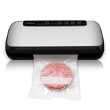 NutriChef Vacuum Sealer | Automatic Vacuum Air Sealing System For Food Preservation w/Starter Kit | Compact Design | Lab Tested | Dry & Moist Food Modes | Led Indicator Lights (Stainless Steel)