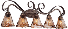 Amber Scroll Wall Light Bronze 37 1/4