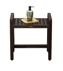 DecoTeak Contemporary Teak Shower Stool 20
