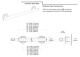 Gatco 858MX Latitude Grab Bar, 42 Inch, Matte Black