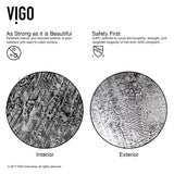 VIGO VG07050 Titanium Glass Vessel Bathroom Sink