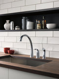Delta Faucet Pilar Single-Handle Kitchen Sink Faucet with Side Sprayer in Matching Finish, Arctic Stainless 4380-AR-DST