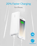 Portable Charger Anker PowerCore 20100mAh - Ultra High Capacity Power Bank with 4.8A Output, External Battery Pack for iPhone, iPad & Samsung Galaxy & More (White)