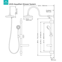 PULSE ShowerSpas 1019-CH Aqua Rain Shower System with 8