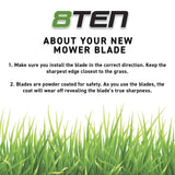 8TEN LawnRAZOR Hi-Lift Blade 48
