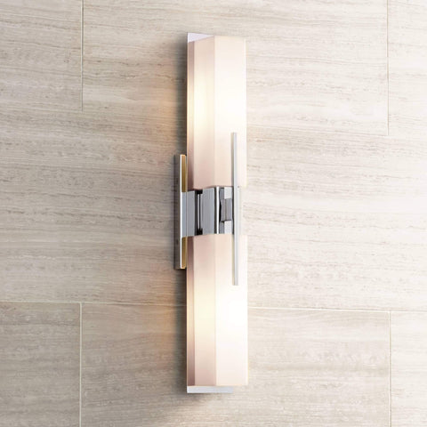 Midtown Modern Wall Light Chrome 23 1/2