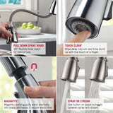 Delta Faucet Leland Single-Handle Kitchen Sink Faucet with Pull Down Sprayer and Magnetic Docking Spray Head, Arctic Stainless 978-AR-DST
